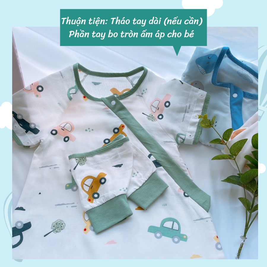 Túi Ngủ Trẻ Em/Túi Ngủ Thu Đông Chất Cotton Cao Cấp Mở Chân