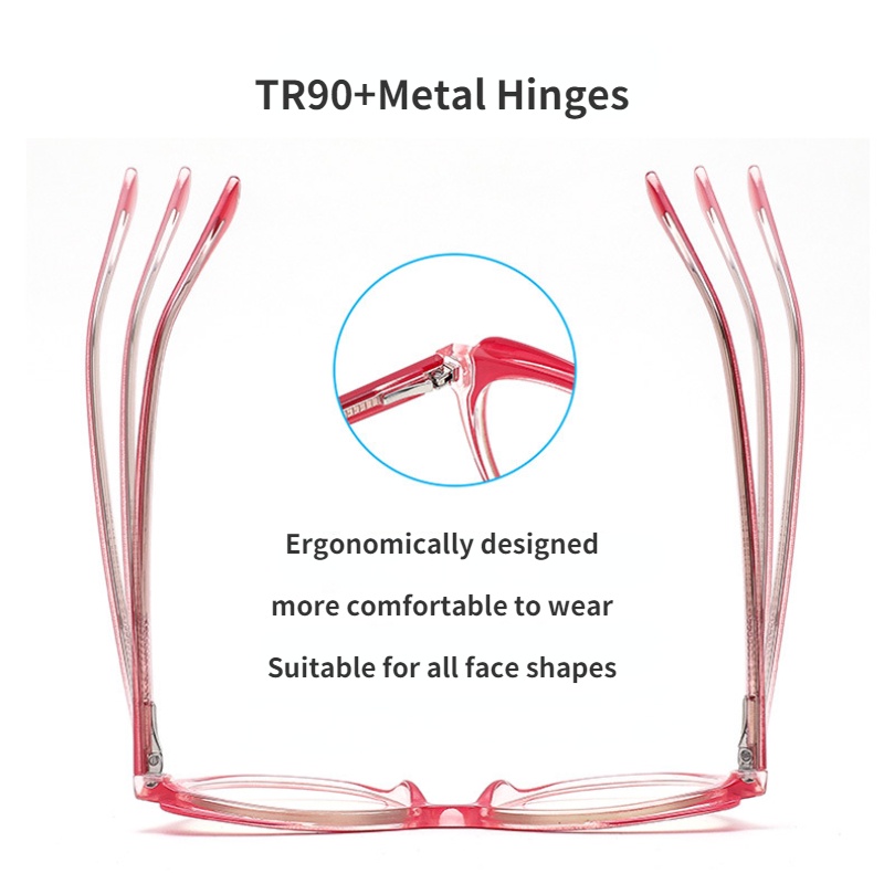 Mắt Kính TR90 Gọng Tròn Chống Ánh Sáng Xanh Thời Trang