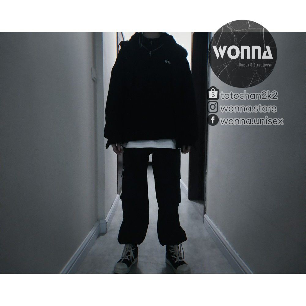 (CÓ SẴN) {Ảnh thật 6 ảnh cuối} Quần jogger box pant túi hộp mới trắng đen be nude unisex oversize Hàn street style | BigBuy360 - bigbuy360.vn