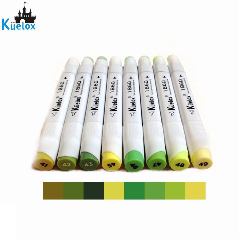 Bút Marker Fine Colour Kuelox Lẻ Tông Màu Xanh Lá