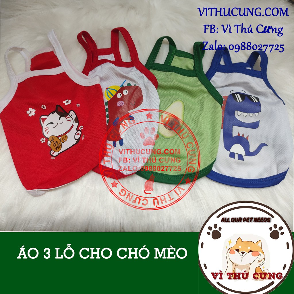 Áo 3 lỗ cho chó mèo