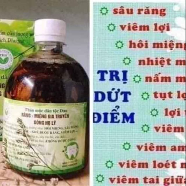 Nước súc miệng trị sâu răng, hôi miệng, nhiệt miệng. Nấm lưỡi. Nấm lưỡi bản đồ.