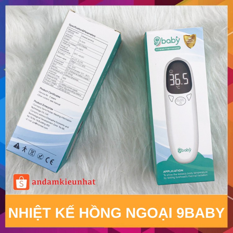 Nhiệt kế điện tử hồng ngoại đa năng 9BABY chính hãng bảo hành 2 năm