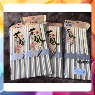 Đũa Nhật ShunTa Trắng Ngà Xoắn Cao Cấp 22.5cm 10 đôi/bao