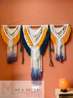 Rèm macrame nhuộm 1m5