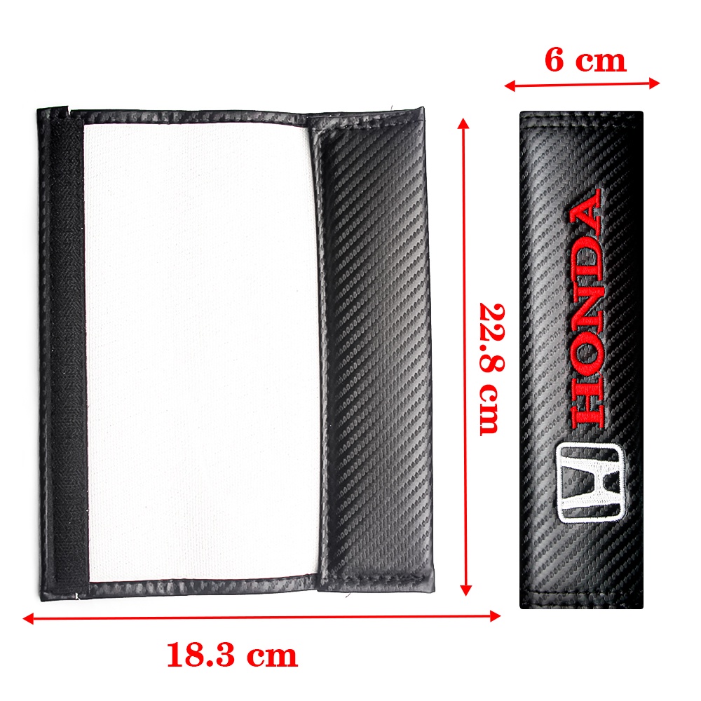 Set 2 Vỏ Bọc Dây Đai An Toàn Bằng Sợi Carbon Cho Xe Hơi Honda Mugen Power City Civic BRV Jazz Crv Hrv Fit odyssey