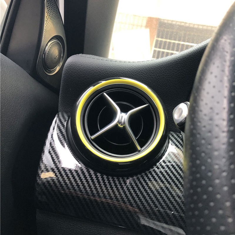5 cái Điều hòa nhiệt độ Nắp đậy lỗ thông hơi Hình dán trang trí Màu đỏ cho Mercedes Benz A B CLA GLA Class W176 W246 2012-2018