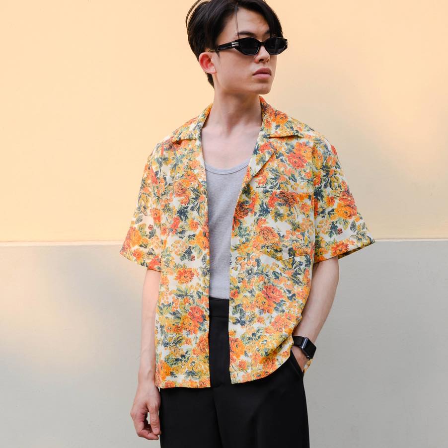 Áo sơmi ngắn tay dáng boxy 21ST URBAN Summer Garden