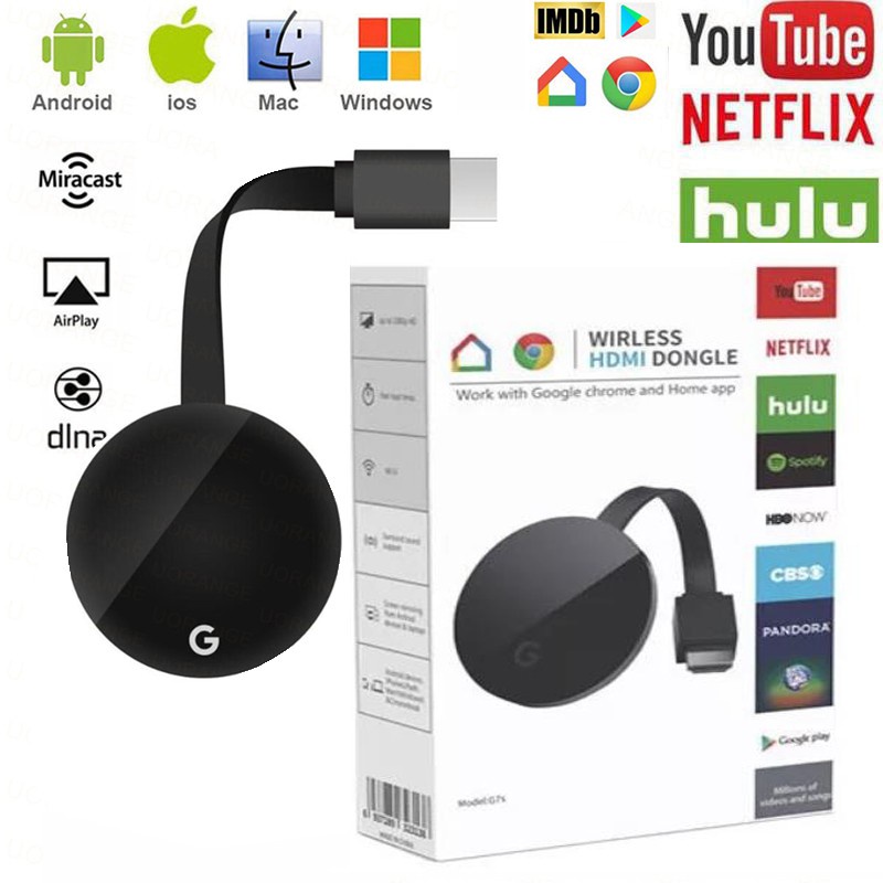 Thiết bị tiếp hợp màn hình G7 G7S nhận AnyCast Miracast Airplay DLNA HDMI cho Google ChromeCast Youtube Netflix 4K WIFI