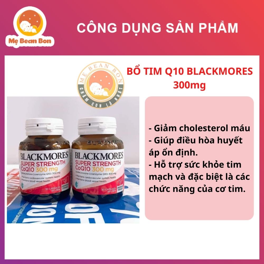 VIÊN UỐNG Coq10 150mg và 300mg BLACKMORES BỔ TIM MẠCH của ÚC 30 VIÊN