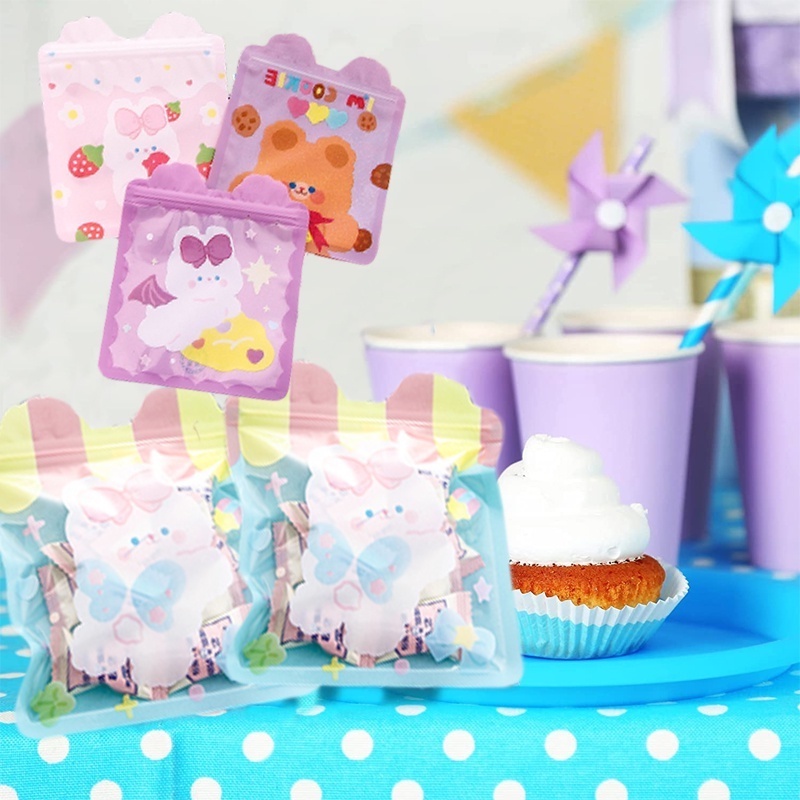 Set 5 Túi Đựng Kẹo / Trang Sức / Quà Tặng Chống Thấm Nước Họa Tiết Hoạt Hình Dễ Thương