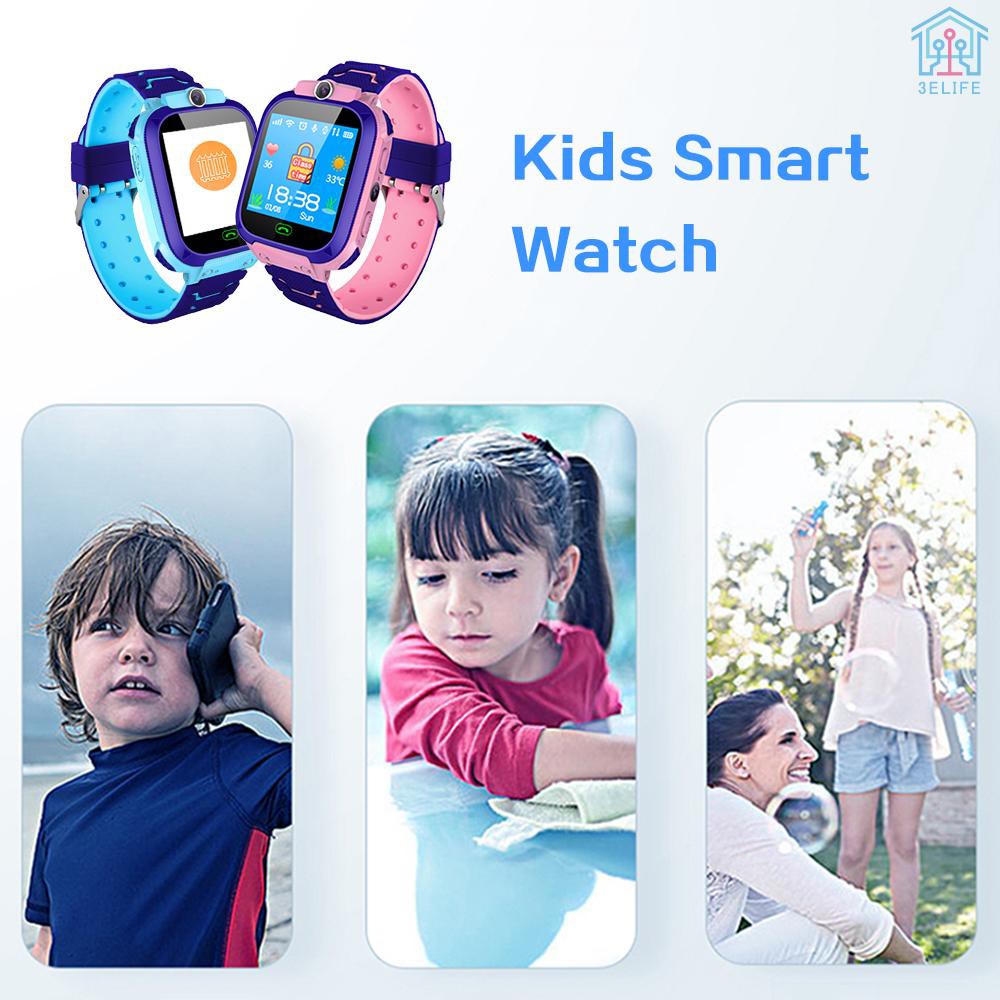 【E&amp;V】S12B Multifunctional Kids Children Smart Watch Tracker Intelligent Band Sensitive 1.44&quot; Touch Screen Compatible with Android/ IOS Phone System C