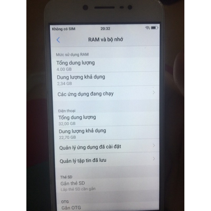 điện thoạ vivo v5 cũ