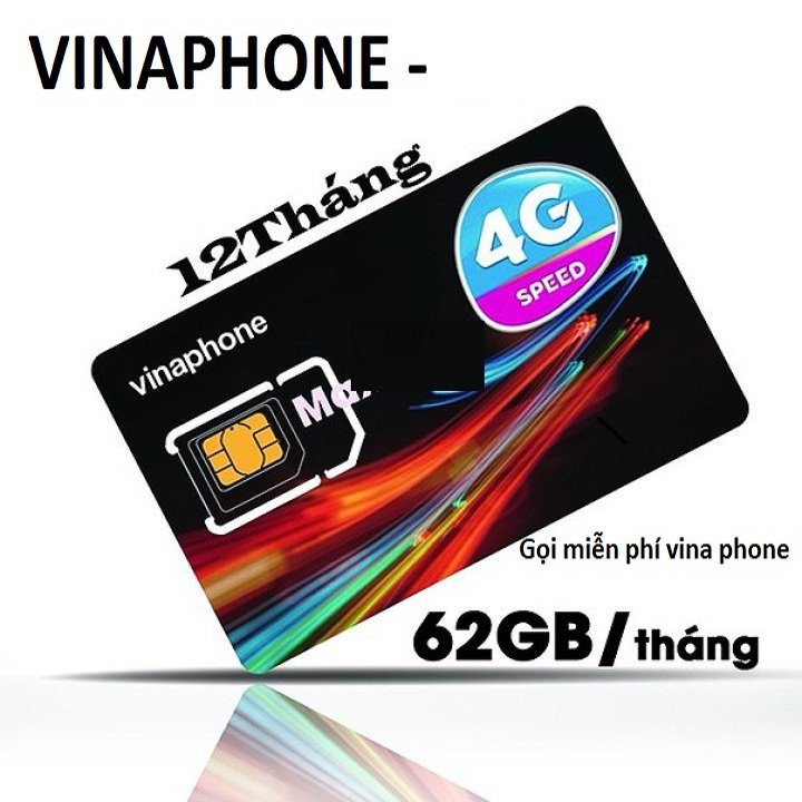 SIM 4G D60G VinaPhone nhận ngay 62GB data  3G VinaPhone/ 4G VinaPhone tốc độ cao MP GỌI MỘI MẠNG VÀ 50P NGOẠI MẠNG