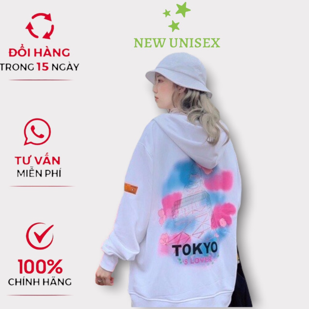 Áo khoác nam/nữ Hoodie form rộng Khóa Dây Kéo Chất Liệu Thun NỈ Ngoại TP [NewUnisex]