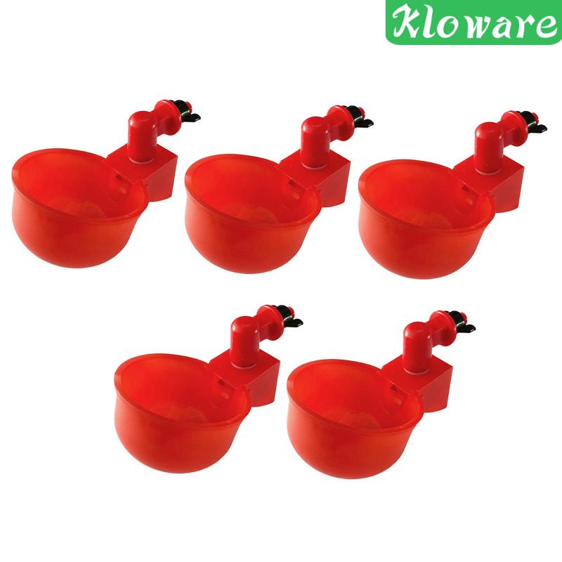Set 5 Cốc Uống Nước Tự Động Bằng Nhựa Cho Gà