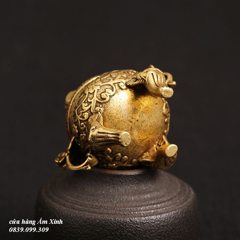 LƯ HƯƠNG ĐỐT TRẦM BẰNG ĐỒNG CỠ BÉ