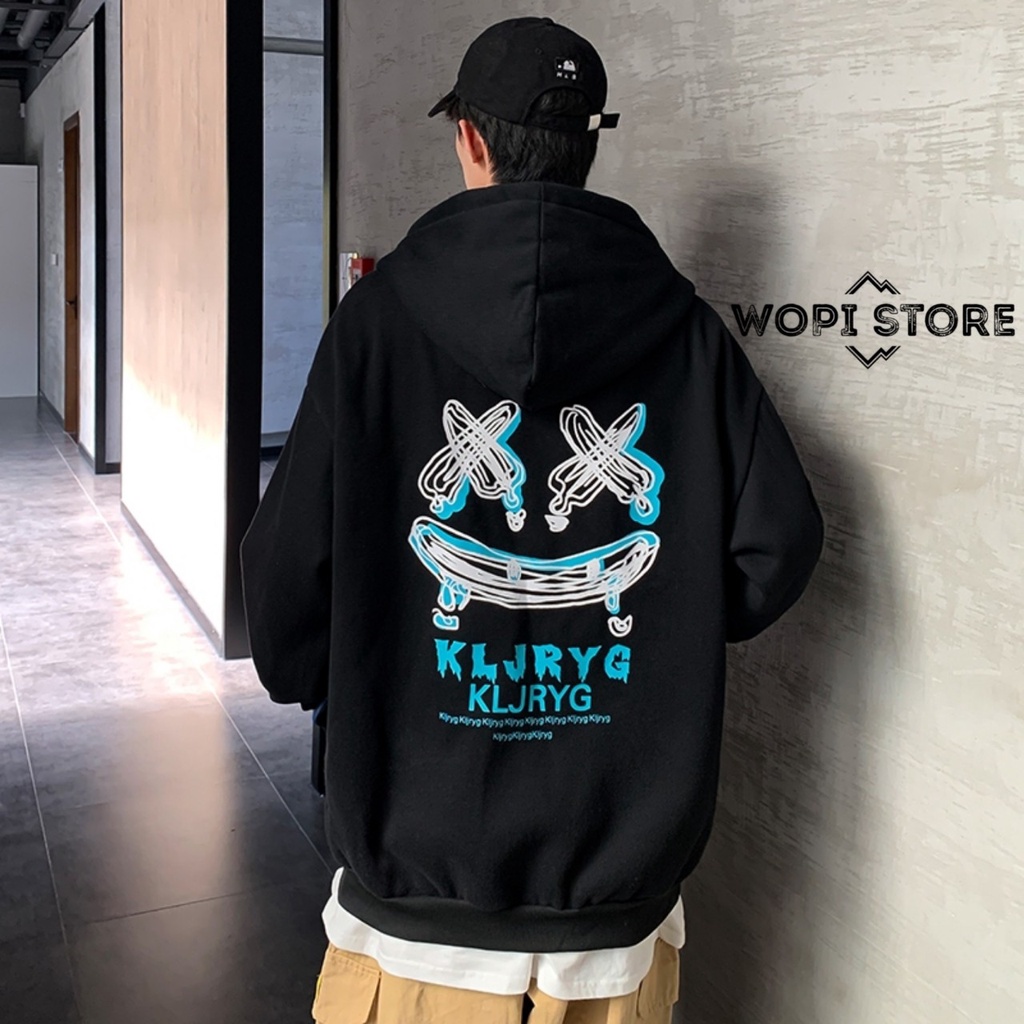 Áo Khoác Hoodie ERASER Dây Kéo Vải Nỉ Bông Dày Form Rộng Ulzzang Unisex