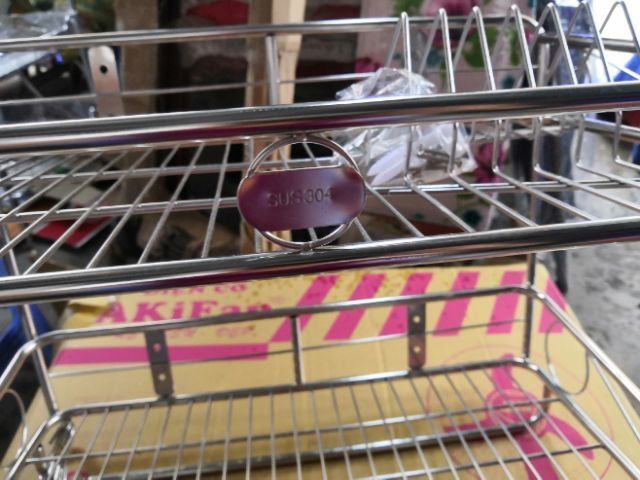 Kệ treo inox 2 tầng 304