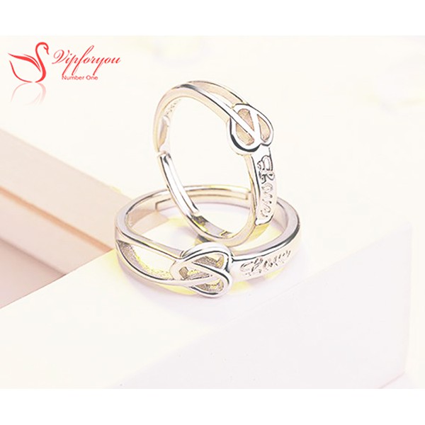 Nhẫn Cặp Đôi Thời Trang Bạc 925 Chữ Love Lãng Mạn Cho Tình Nhân - số lượng 02 chiếc - (tặng hộp đựng nhẫn cực xinh)