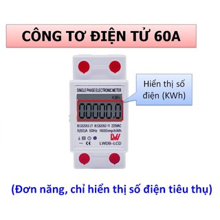 Công tơ điện tử 80A đo số điện tiêu thụ (kWh)