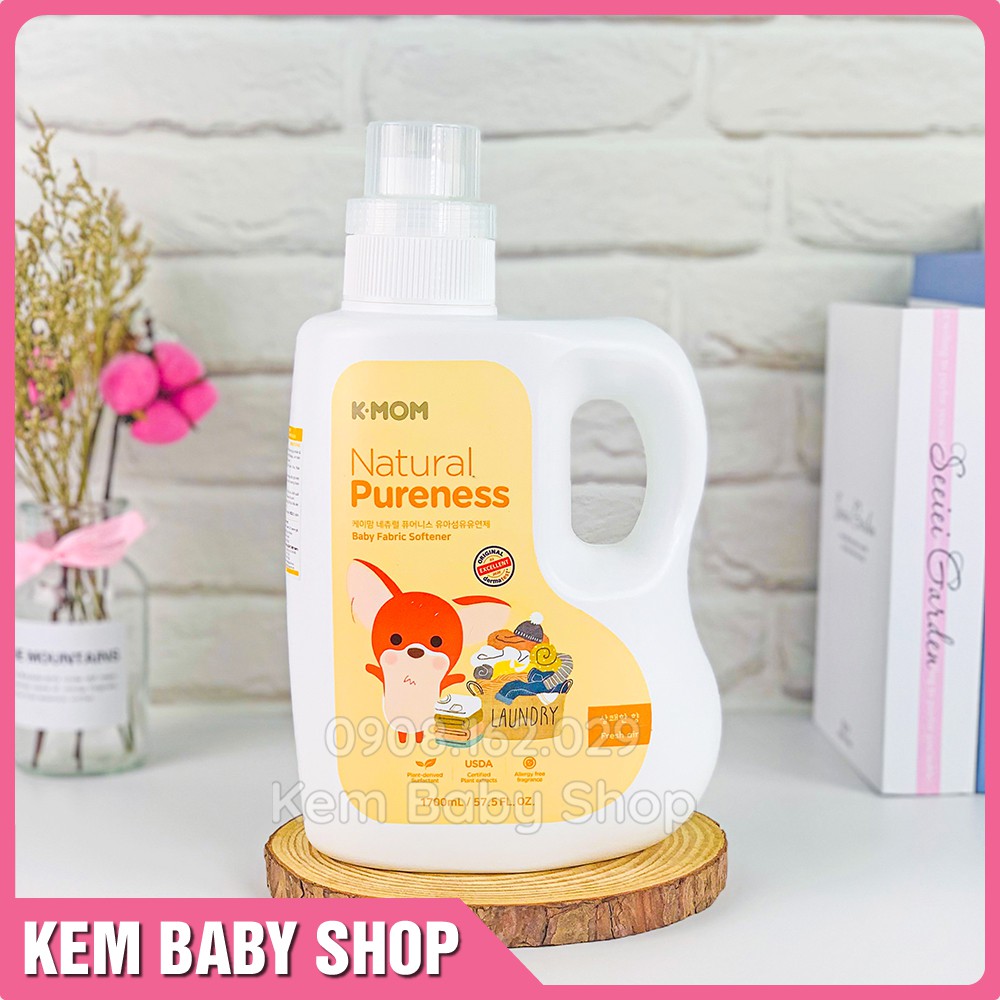 [Chính Hãng] Nước xả vải sơ sinh hữu cơ (organic) Kmom - Nước xả vải K-mom Hàn Quốc