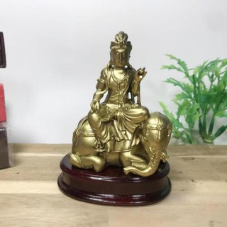 Tượng Ngài Phổ Hiền Bồ Tát sơn đồng cao 10cm