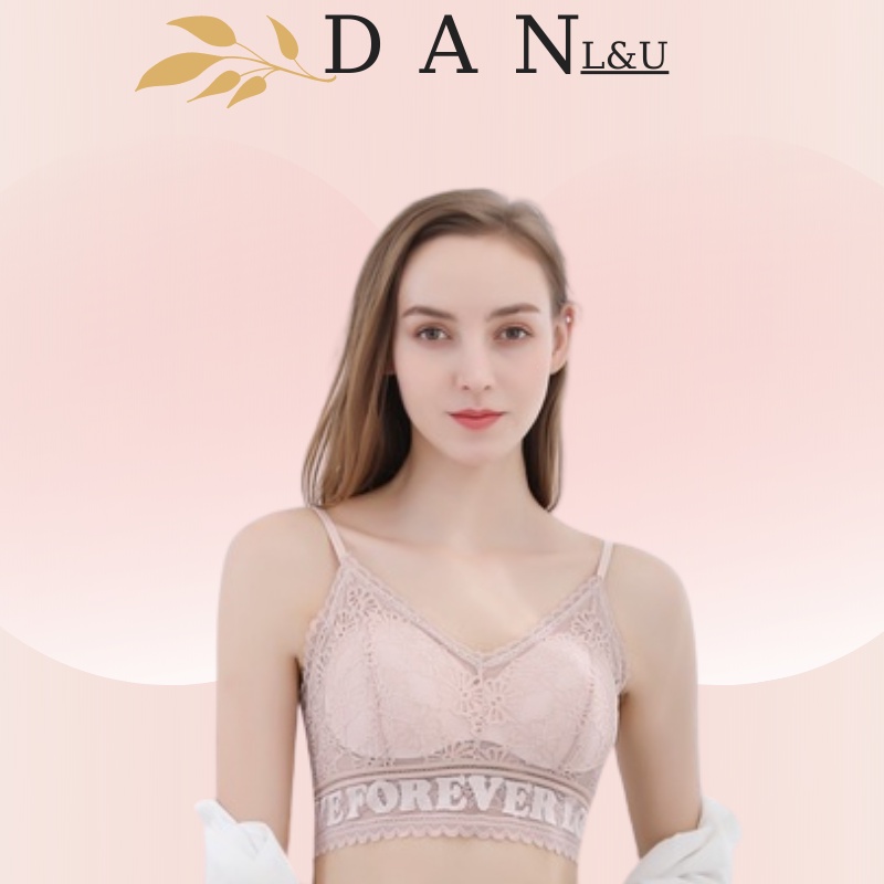 Áo Ngực Ren Lót Su Mỏng Đan 2 Dây Gợi Cảm Cho Nữ DAN L&amp;U 9941