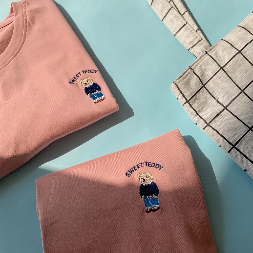 [Miều Fashionista] Áo thun thêu hình  Sweet Teddy | BigBuy360 - bigbuy360.vn