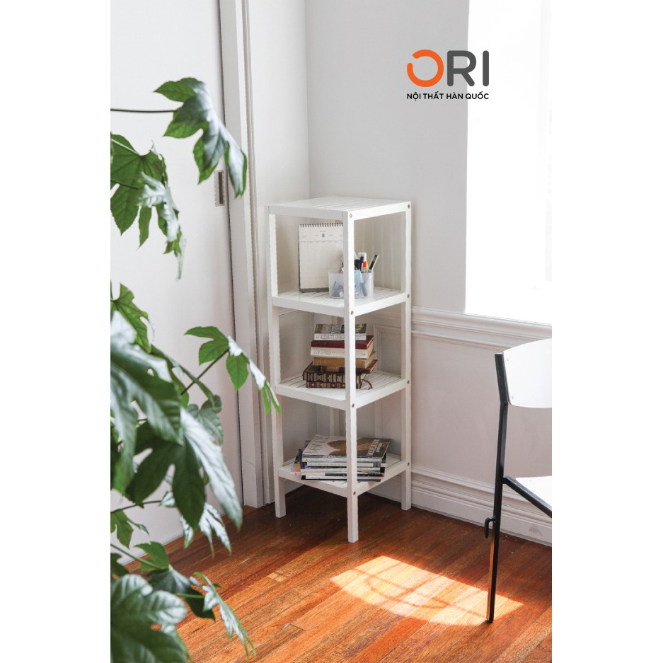 COMBO GIÁ TREO QUẦN ÁO HÀN QUỐC - KỆ GỖ 4 TẦNG - LADDER HANGER NATURAL - SHELF 4F WHITE