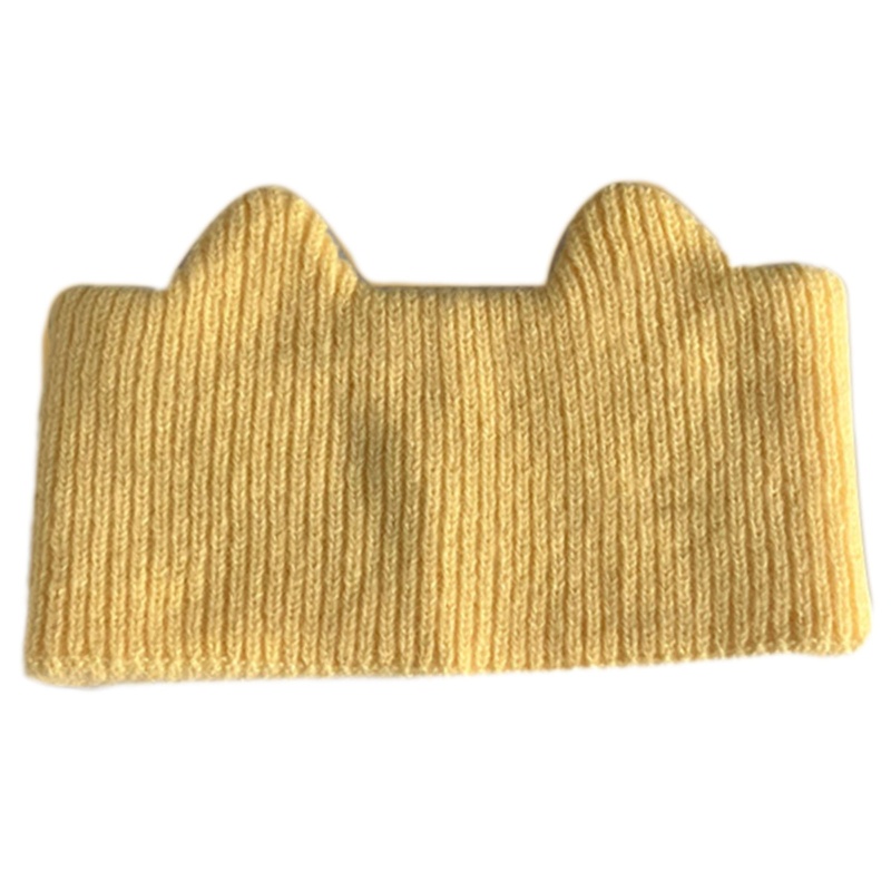 Băng Đô Dệt Kim Co Giãn Màu Trơn Hình Tai Mèo Dễ Thương Cho Bé Gái