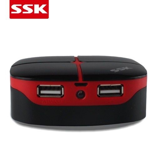 Pin sạc dự phòng SSK SRBC 506 dung lượng 5000mAh,  535,1 cổng USB có đèn pin chiếu sáng và 4 đèn hiển thị dung lượng pin