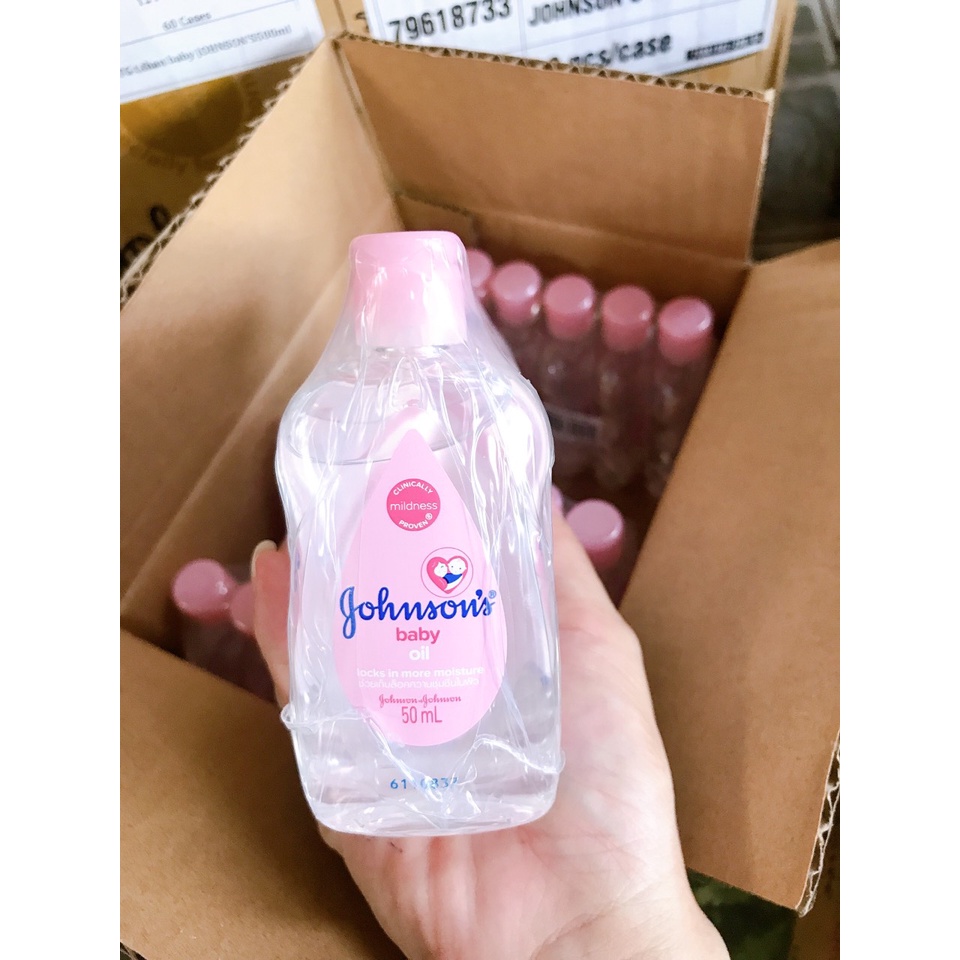 [CHÍNH HÃNG]Dầu massage dưỡng ẩm cho bé Johnson's Baby Oil 50ml 200ml