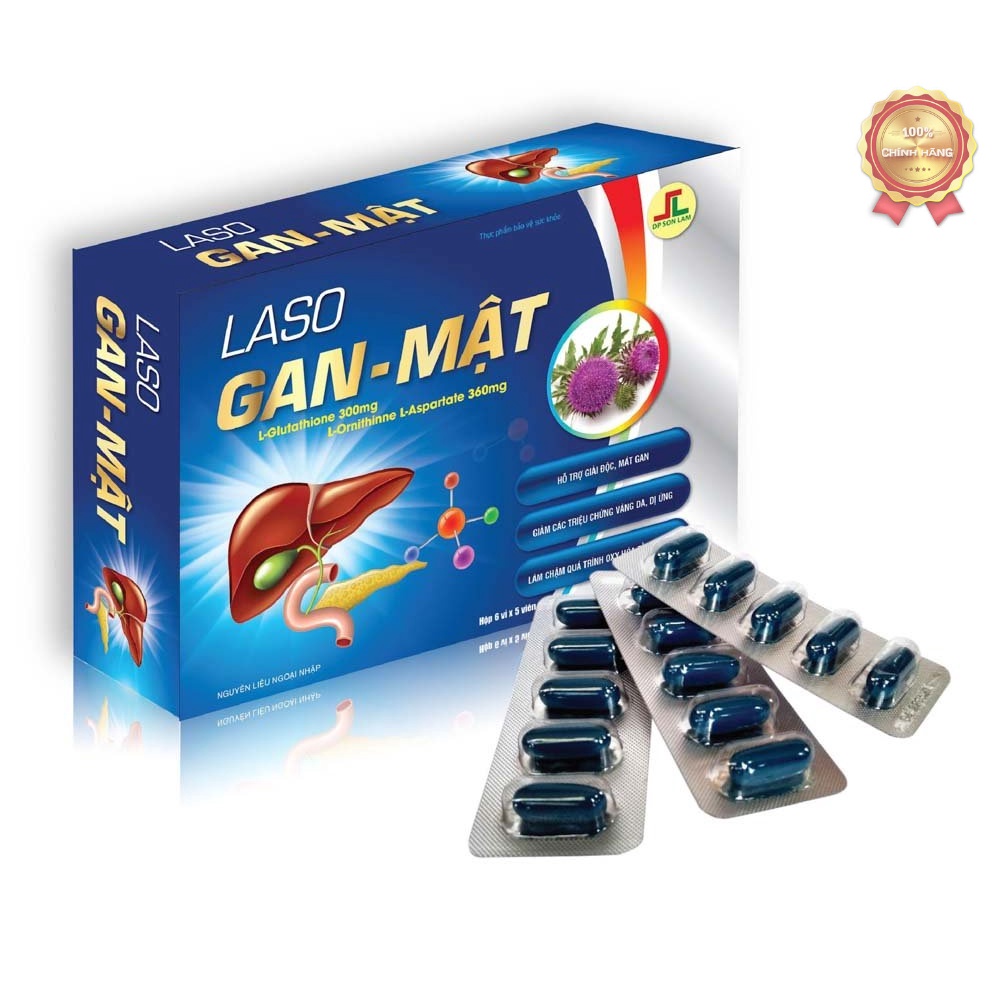 Hỗ trợ Bổ gan - Giải độc gan - Hạ men gan LASO GAN MẬT