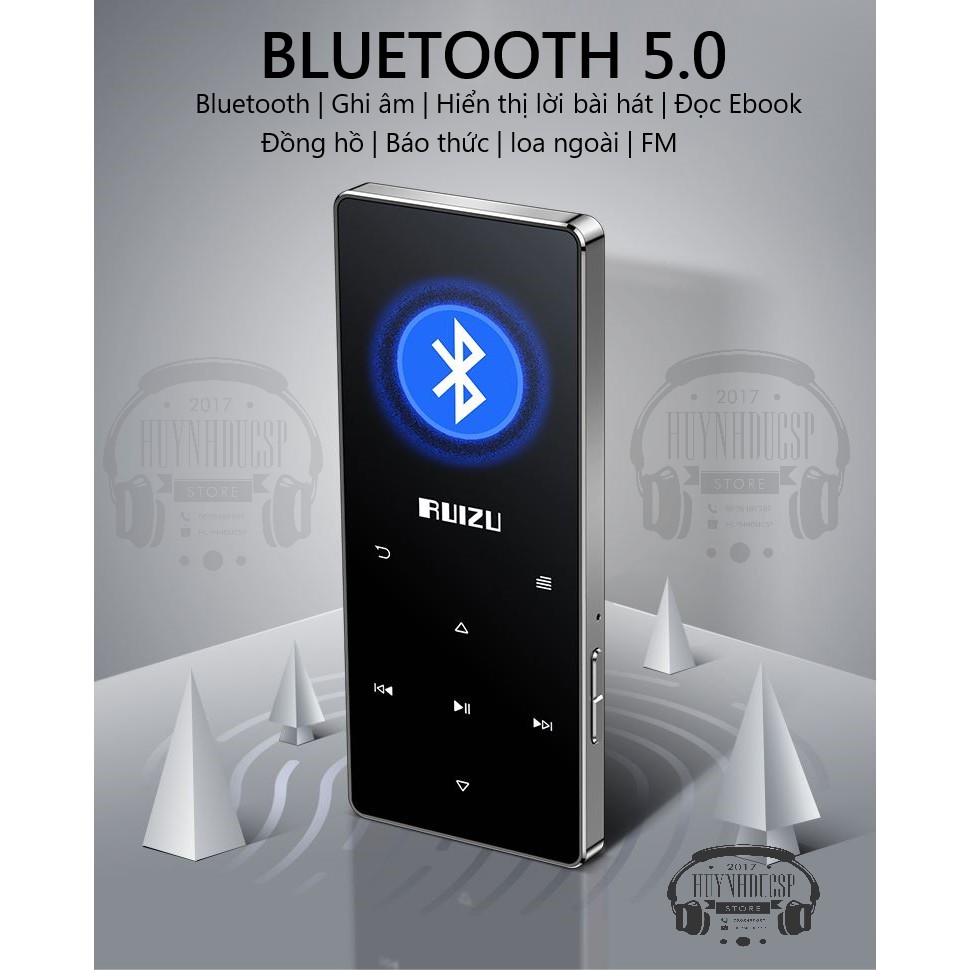 Máy nghe nhạc RUIZU D28 Bluetooth 5.0 Hifi Lossless Loa ngoài 2019 tặng kèm tai nghe