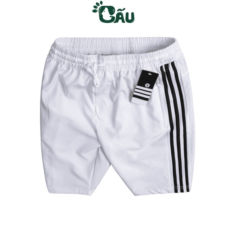 Quần 3 sọc Gấu 194 short thun thể thao vải co dãn ,mềm mịn - from slimfit - SHORT
