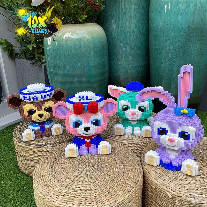 (size 35 cm) đồ chơi lắp ghép 3d Thỏ tím stella lou dễ thương cute quà tặng sinh nhật bạn gái, đồ decor