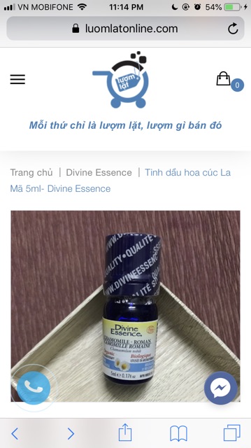 TINH DẦU HOA CÚC LA MÃ CHAMOMILE ROMAN - 5ML - DIVINE ESSENCE