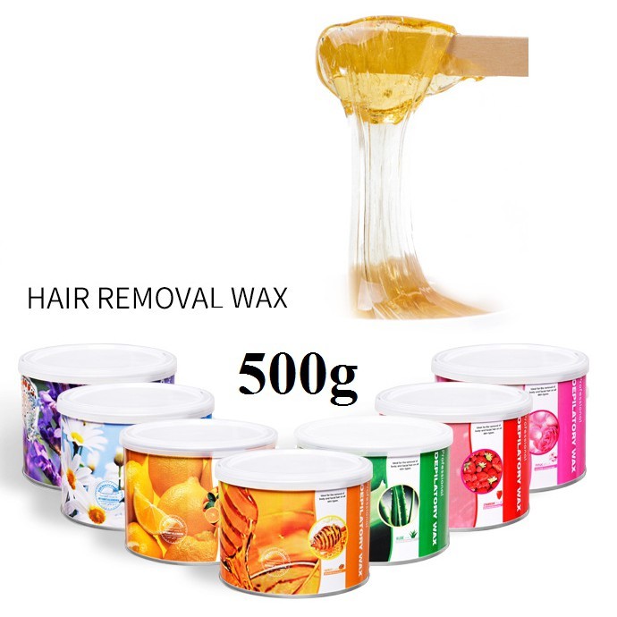 [Tặng que gỗ + giấy] 500g Sáp wax lông dạng hũ mật ong siêu đặc wax lông sạch 99%