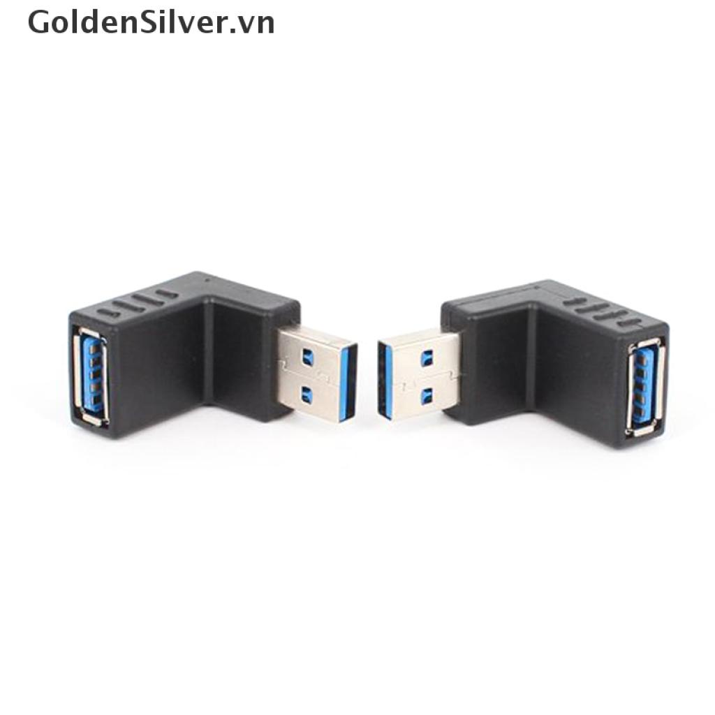 Đầu Nối Chuyển Đổi USB 3.0 A Male Sang Female Góc Phải 90 Độ