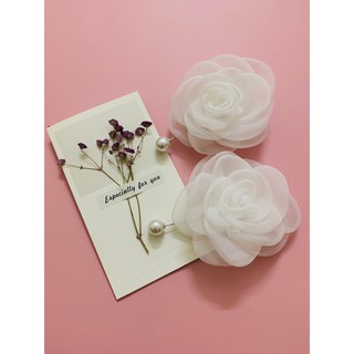 Hoa trà cài áo/ đầm có kim châm LAZI - PK01