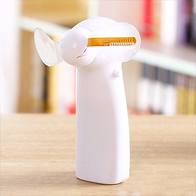 Quạt Mini Cầm Tay Có Đèn LED Nhiều Màu Sắc Sử Dụng Pin Kèm Dây Đeo Chữ I Love U