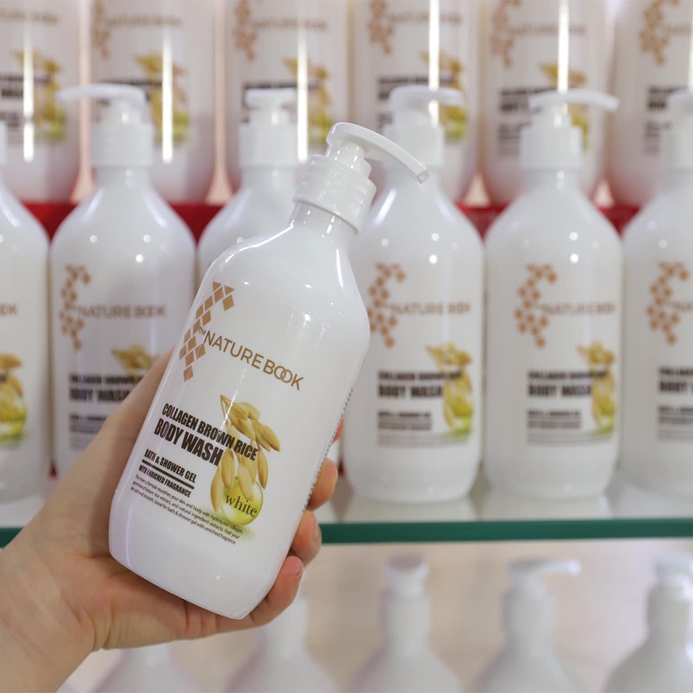 Sữa tắm làm trắng da,dưỡng da mềm mại chiết xuất collagen gạo lứt The Nature Book 300ml | BigBuy360 - bigbuy360.vn