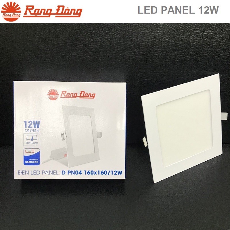 Đèn led panel âm trần 12W Rạng Đông vuông