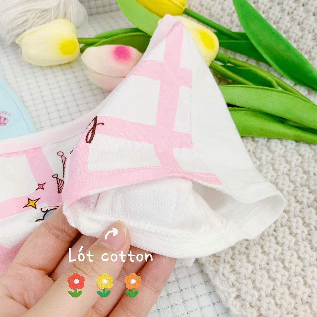 Quần chip đùi bé gái, quần lót trẻ em cotton cao cấp mềm mịn hello kitty, elsa, pony, mickey Shushibaby