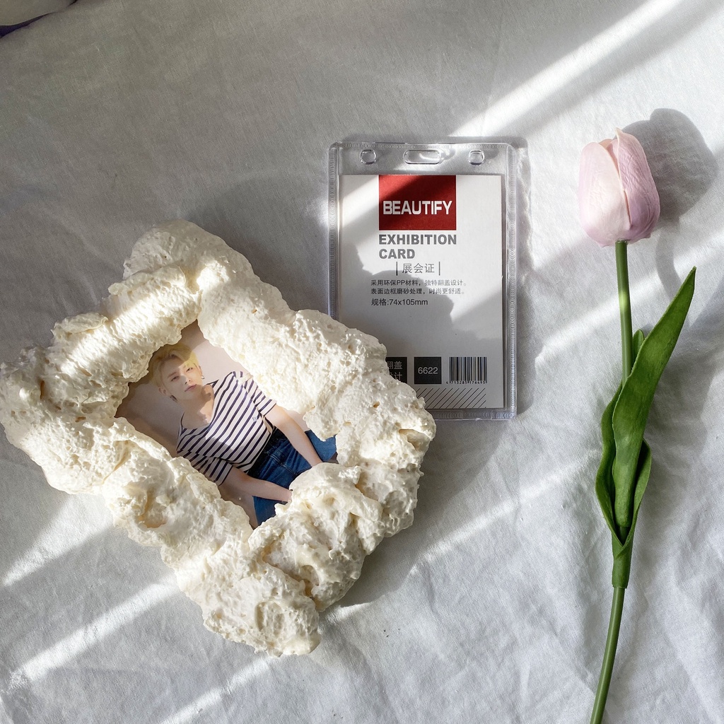 Bao đựng thẻ id/thẻ id bằng nhựa acrylic trong suốt không có dây đeo