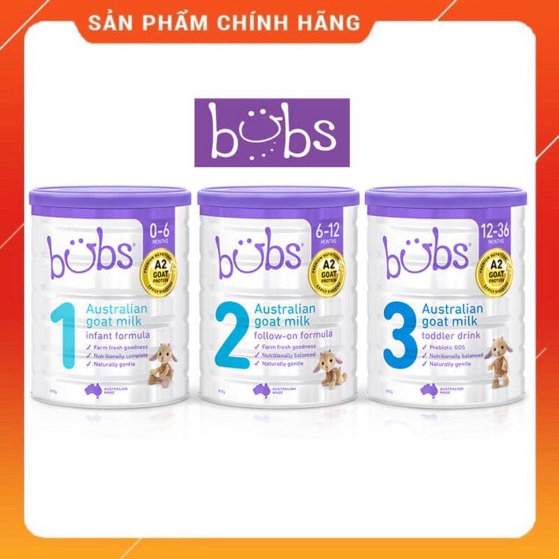 Sữa BUBS DÊ 900g Số 1,2,3 (sữa mát cho con)