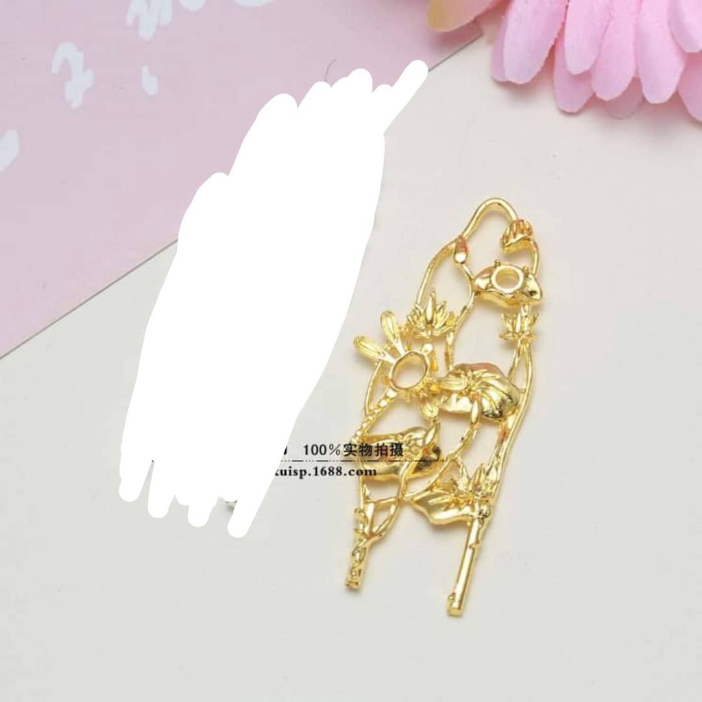 (1 cái) Phiến đúc kim loại 28*70mm, Nguyên liệu Làm trang sức cổ trang, Nguyên liệu DIY