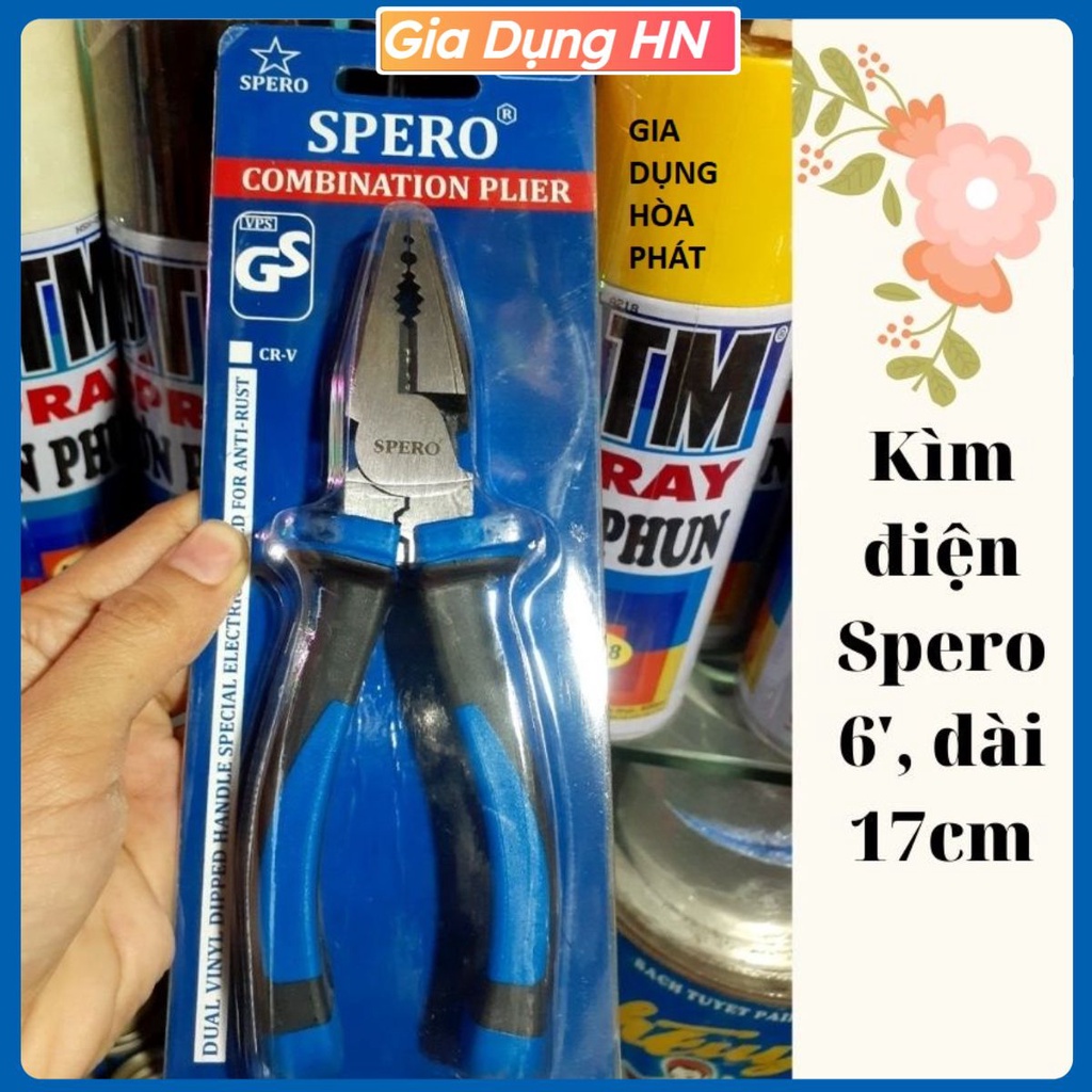 Kìm răng điện đa năng SPERO mũi vuông 6” dài 17cm