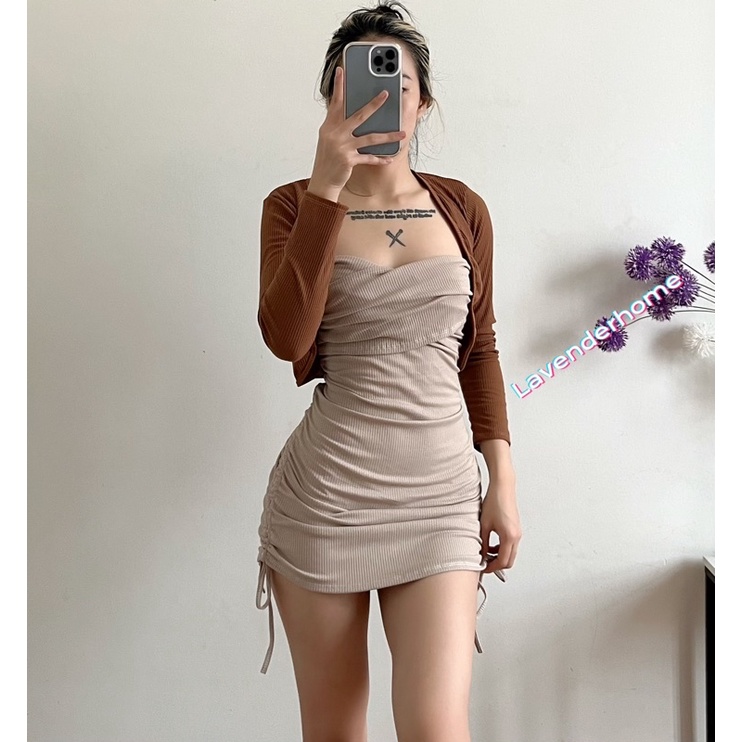 Set Đầm Body 2 Màu Cá tính (Hình tự chụp) Set2Mau
